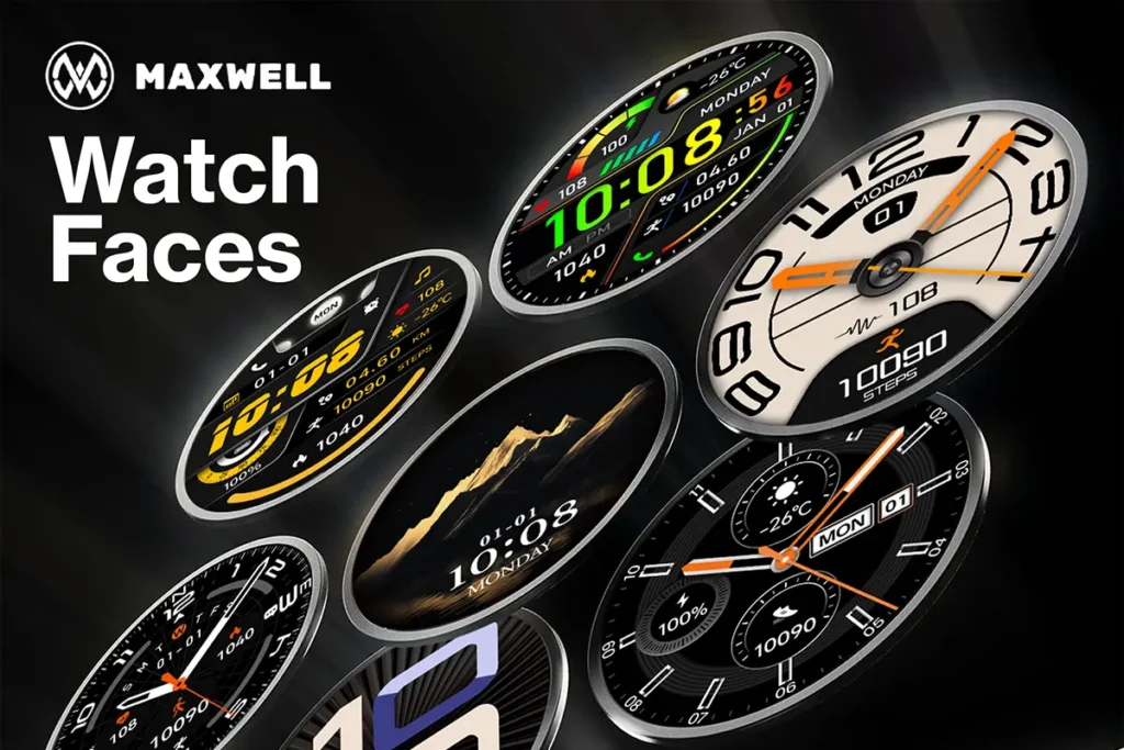 واچ‌فیس های متنوع ساعت هوشمند maxwell titan