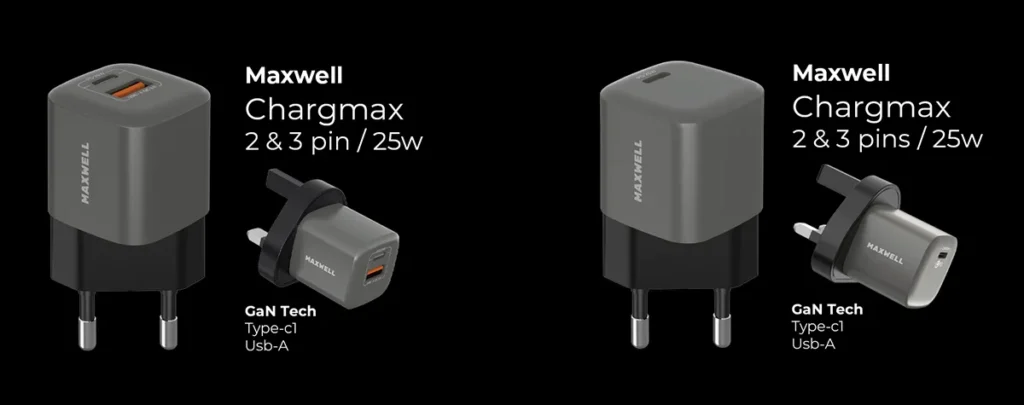 شارژر دیواری دو پورت 25 وات مکسول