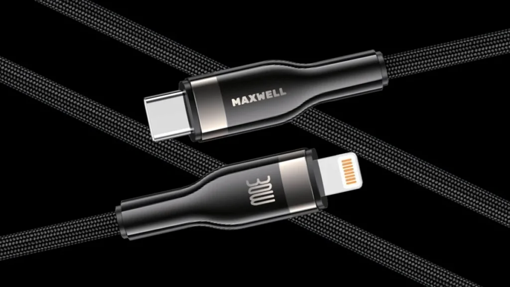 کابل 30 وات تایپ سی به لایتنینگ مکسول