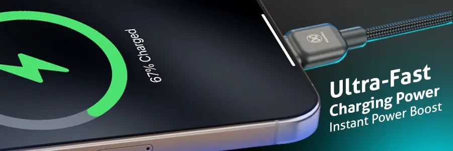 شارژ سریع 240 وات با کابل تایپ سی به تایپ سی maxwell thunder line