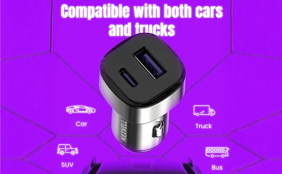 شارژر فندکی فست شارژ مکسول