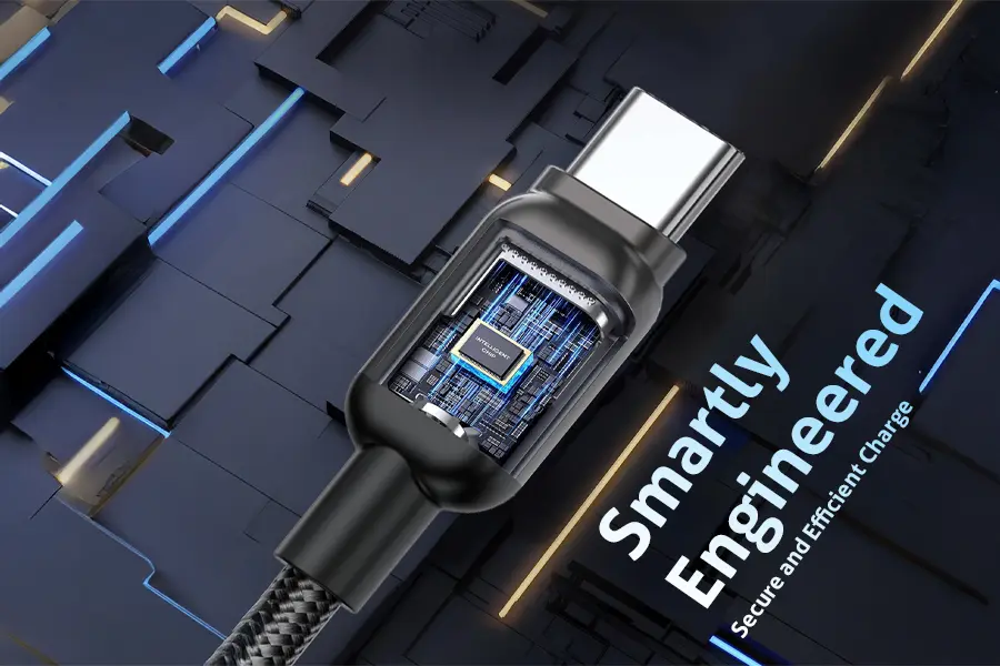 طراحی مهندسی کابل type-c مکسول thunder line